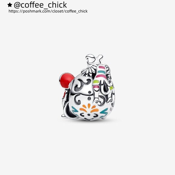 Pandora Disney Pixar Coco Miguel & Dante Skull Glow-in-the-dark Charm - Picture 2 of 4